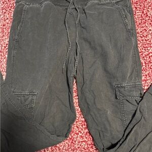 GAP Women's Washed Blue Ankle Cargo Jeans